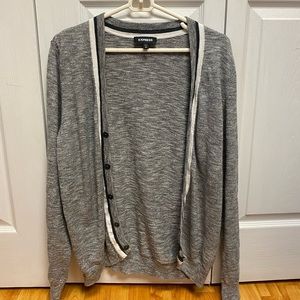 Express Women’s Grey/Black Cardigan button up, size Medium